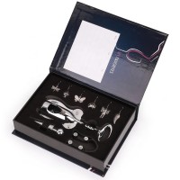 New 9 pieces wine book opener kit corkscrew with charms wine accessories gift set