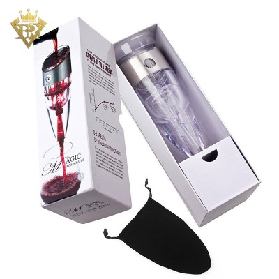 FDA & LFGB Approved Premium Gift Wine Aerator Pourer Set with 0-6 Speed Multistage Instant Design